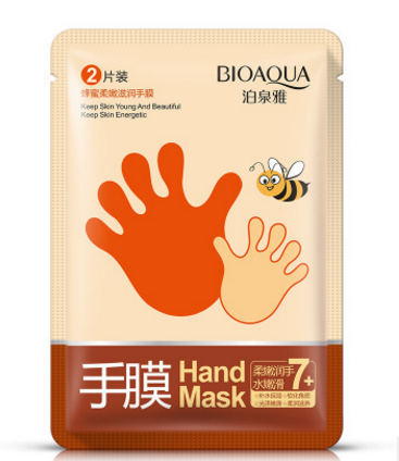 Honey mask-gloves “BIOAQUA” for hands.(8948)